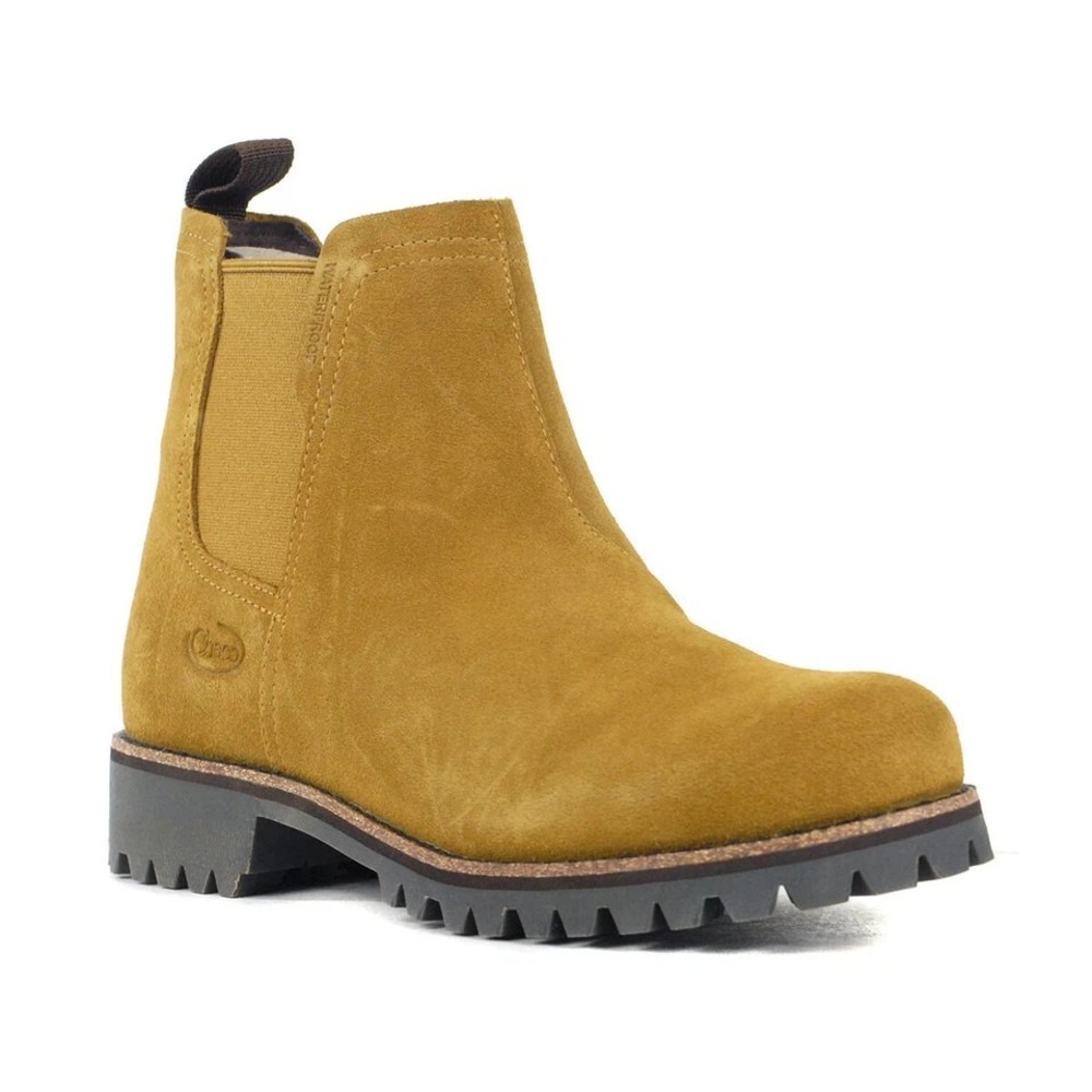 Chaco Fields Chelsea Boots Women Sz 8 Mustard Brown Pull‎ On Ankle Waterproof